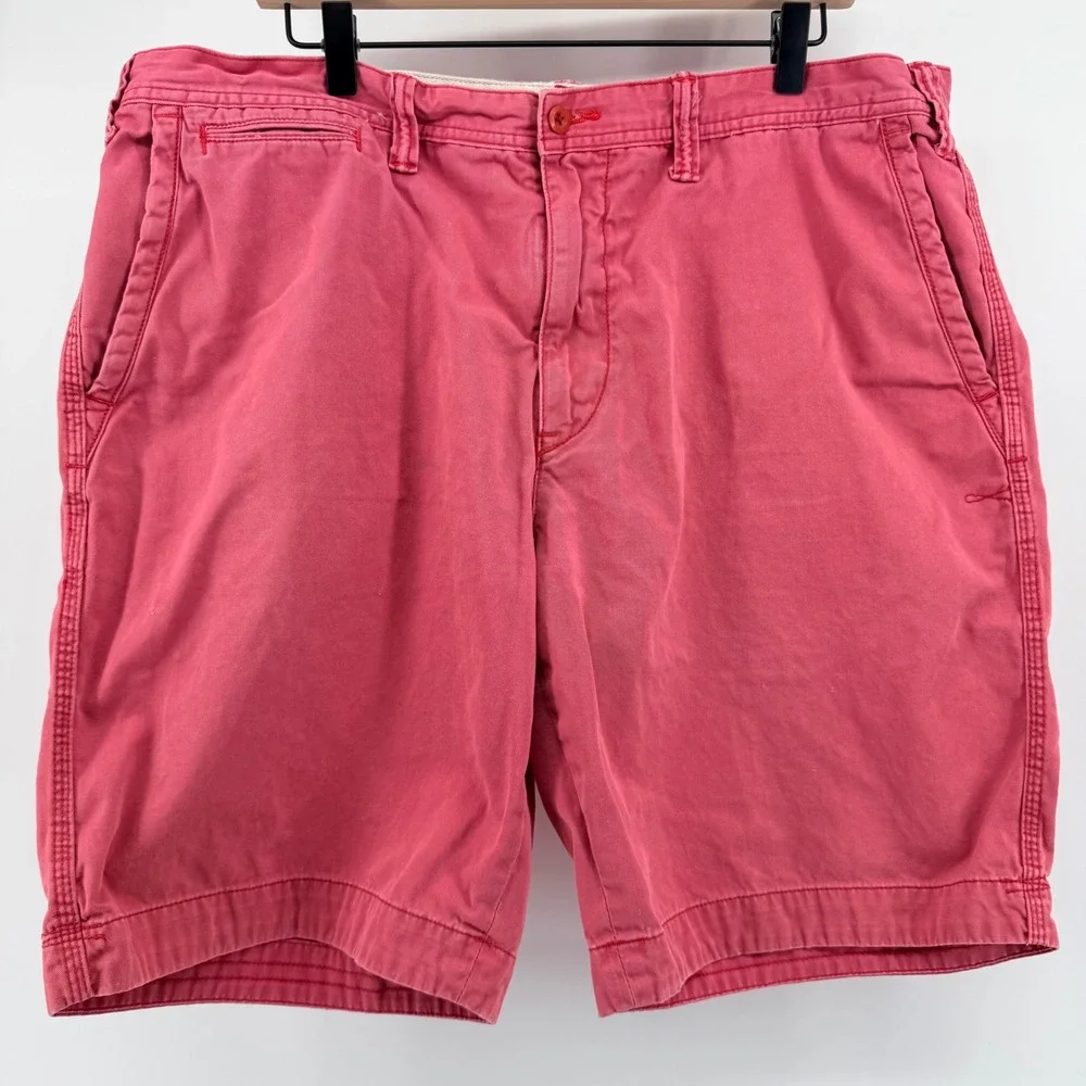 Polo Ralph Lauren Relaxed Fit Chino Shorts 40 Salmon Pink Coral Cotton Preppy
